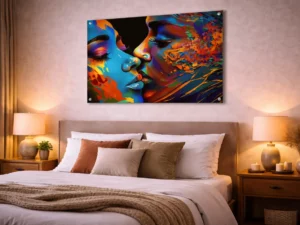 abstract-kussend-koppel-plexiglas-wanddecoratie