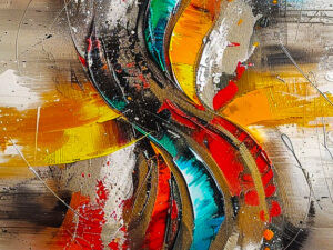 kleurrijk abstract schilderij voor moderne interieurs