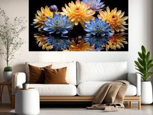 bloemen wanddecoratie voor woonkamer of slaapkamer
