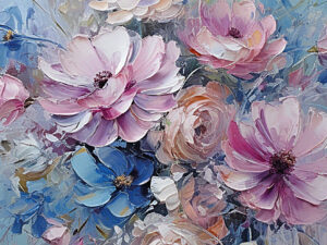 macro pastel bloemen wanddecoratie schilderachtig