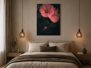 macro bloemen muurdecoratie natuur stijl