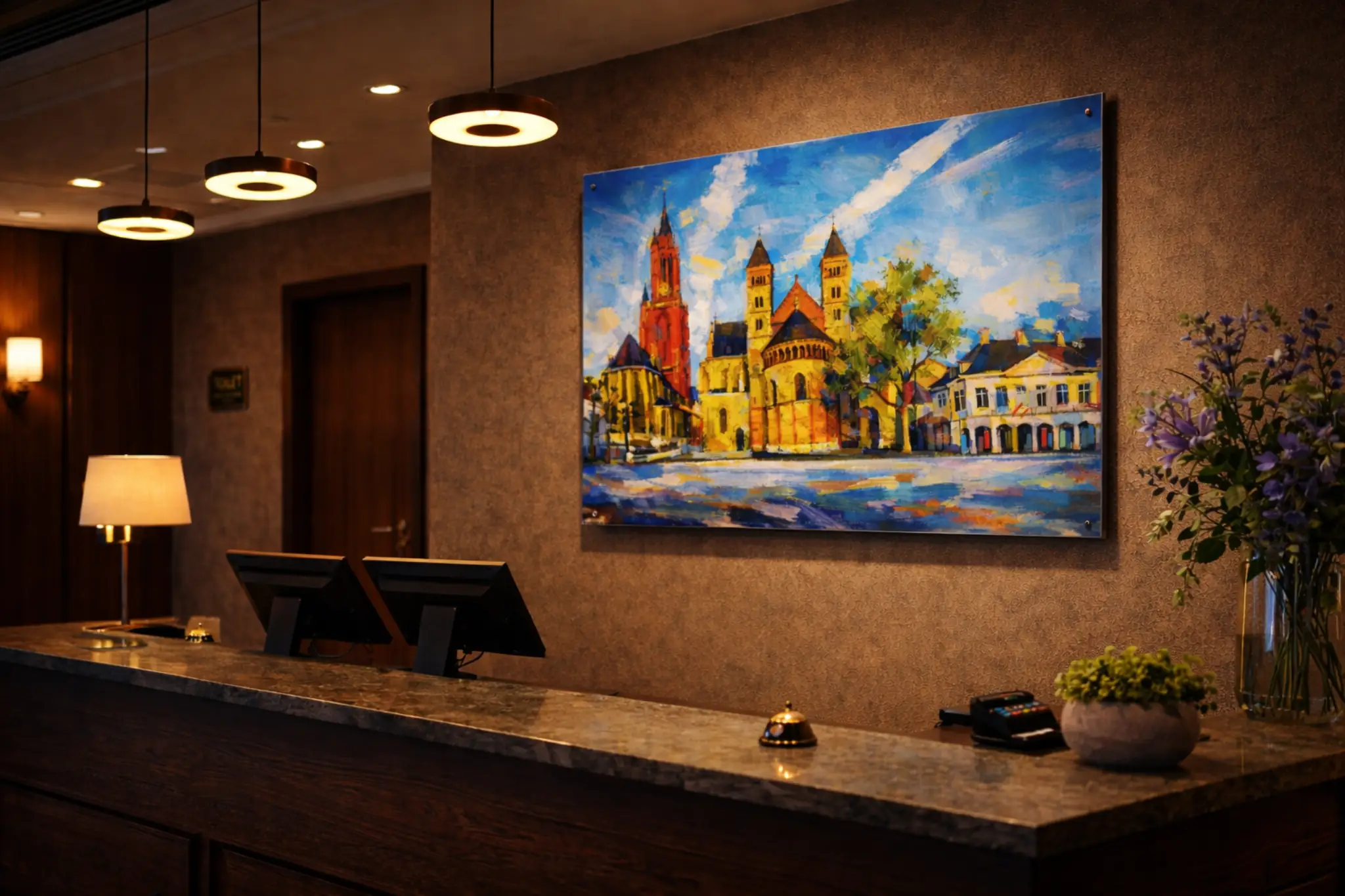 WANDDECORATIE MAASTRICHT SINT SERVAASKERK 2 Vrijthof Maastricht wanddecoratie dibond 90x60 cm