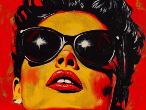 pop art wanddecoratie boven bank modern