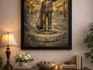 Wanddecoratie Maastricht lommelekriemer schilderachtig kunstwerk 60×90 cm