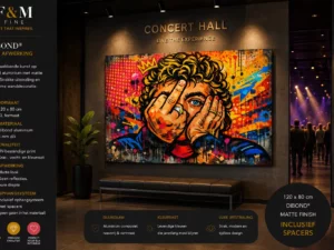 concertzaal wanddecoratie kleurrijk