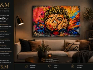 canvas schilderij woonkamer pop art 90x60