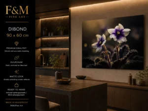 wanddecoratie dibond woonkamer bloemen
