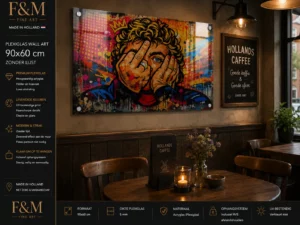Luxe Pop Art Plexiglas Schilderij 90x60 café