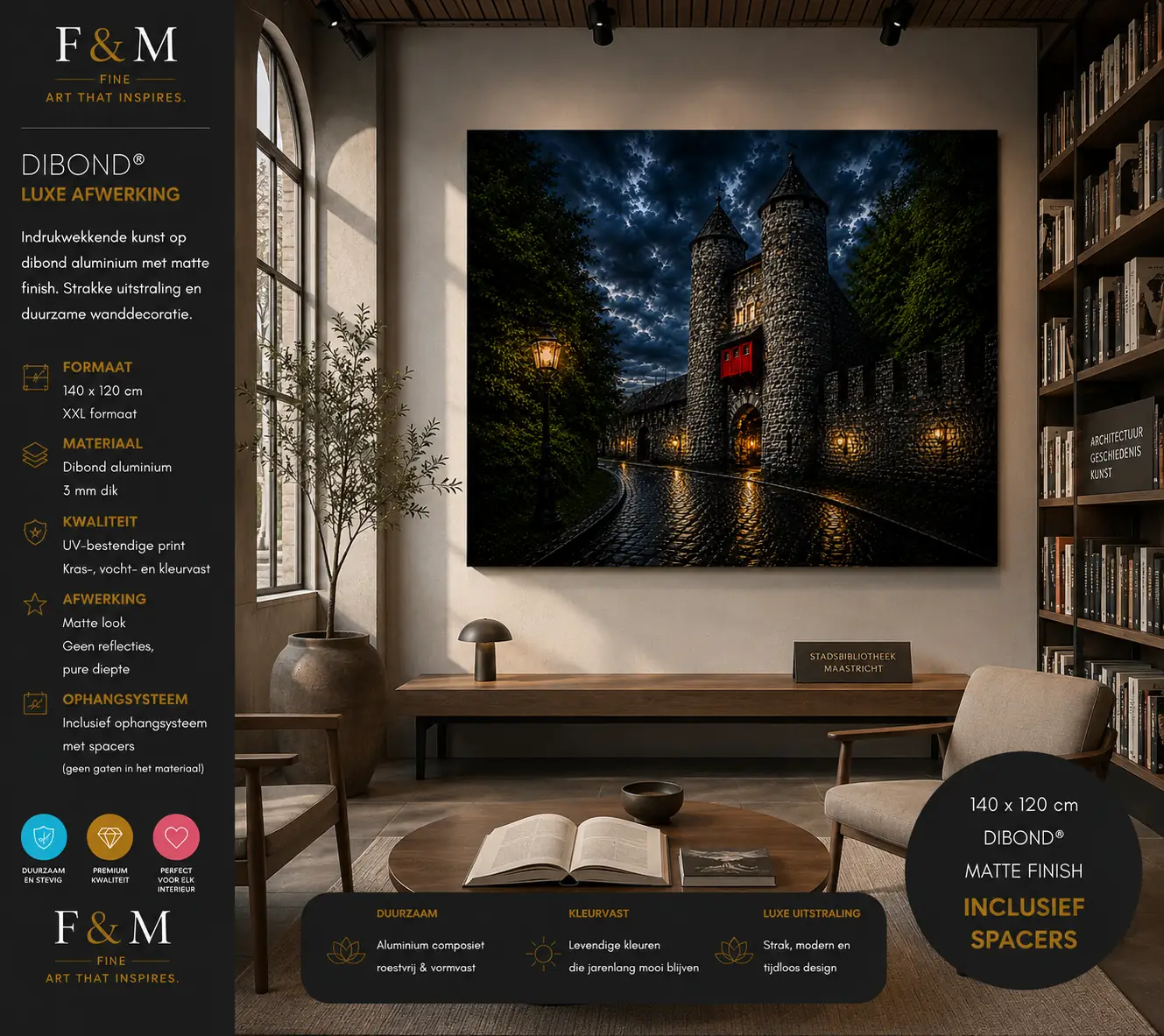 Helpoort Maastricht Fine Art XXL Exclusieve Wanddecoratie op Dibond 140x120 cm 3 Helpoort Maastricht Fine Art XXL Exclusieve Wanddecoratie op Dibond 140x120 cm - Afbeelding 3