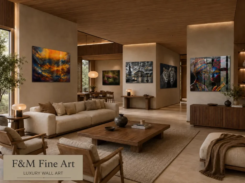 Collectie zakelijke wanddecoratie van F&M Fine Art