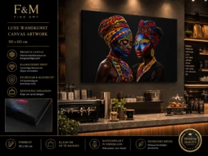 Luxe African Fine Art Canvas Schilderij 90x60 – F&M Fine Art