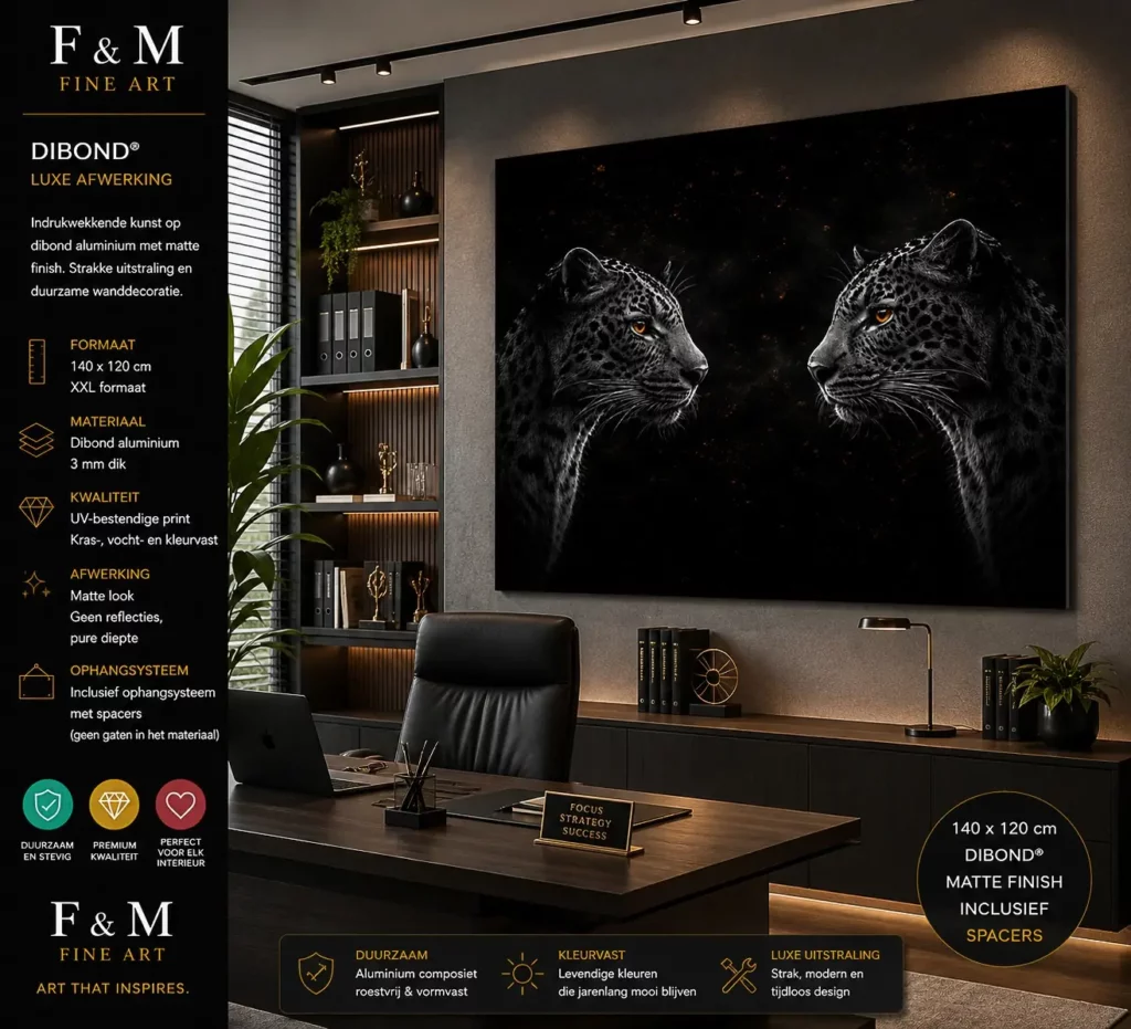 Zakelijke wanddecoratie van F&M Fine Art in een modern kantoor.