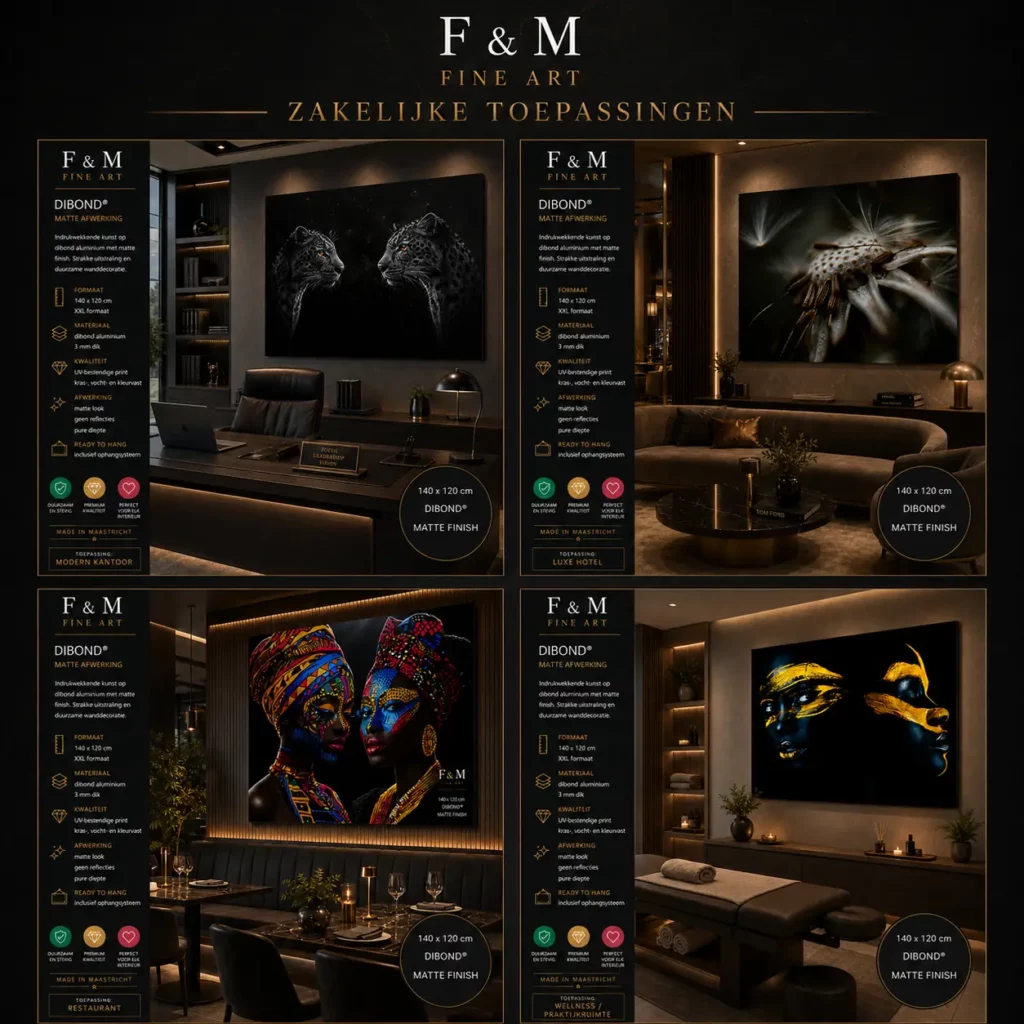 muurdecoratie België F&m Fine Art 8 Zakelijke wanddecoratie voor hotels kantoren restaurants en wellness in België