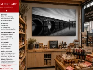 Sint Servaasbrug Maastricht Dibond 120x80 cm als lokale wanddecoratie in Maastricht streekwinkel setting