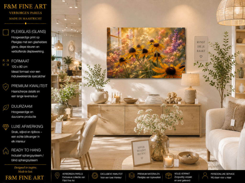 Verborgen Parels 4 Verborgen Parels Plexiglas wanddecoratie met luxe glans en diepte