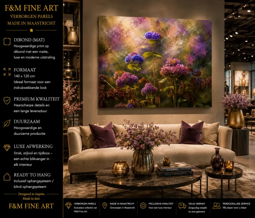 Verborgen Parels Fine Art op mat Dibond 140×120 cm van F&M Fine Art Made in Maastricht